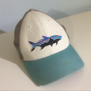 Patagonia Fish Trout Mesh Trucker Hat *STAINS WEAR